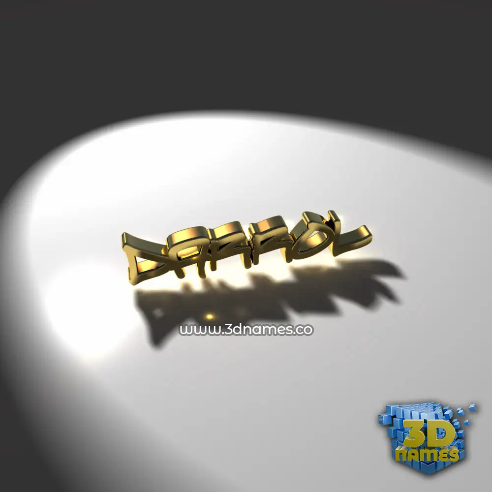 darrol in Gold Shine style - 3D name wallpaper