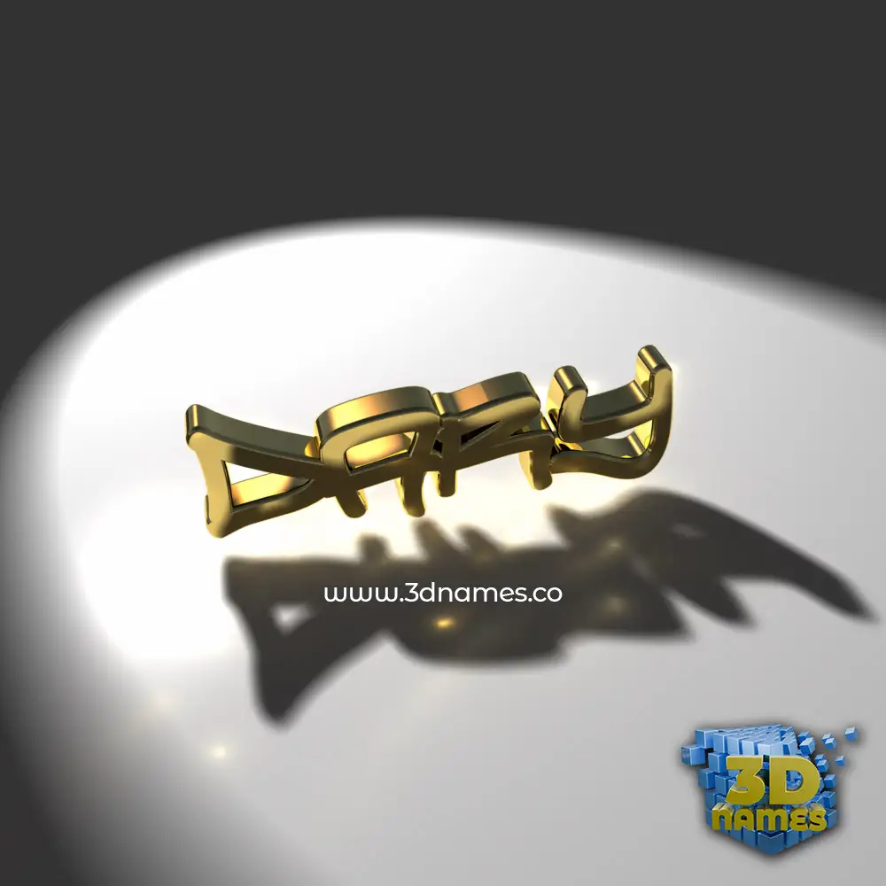 dary in Gold Shine style - 3D name wallpaper
