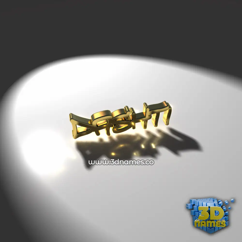 dashti in Gold Shine style - 3D name wallpaper