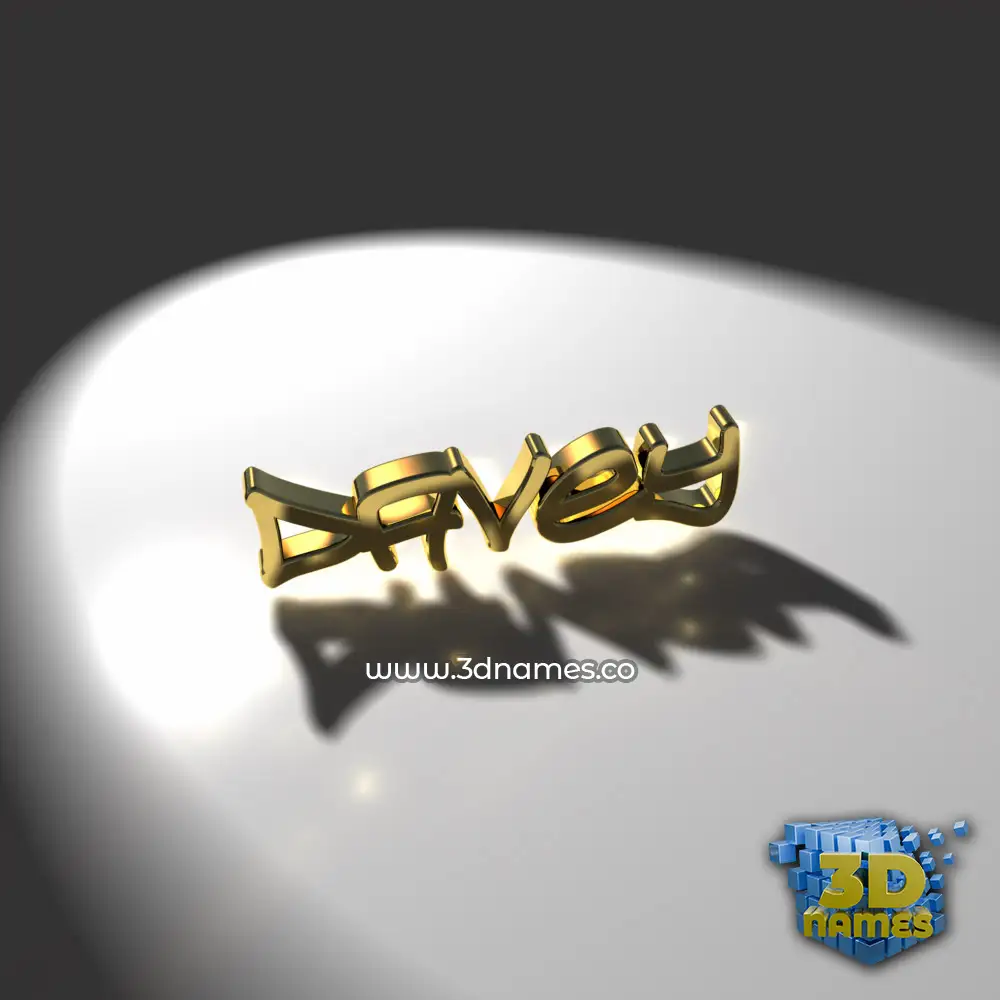 davey in Gold Shine style - 3D name wallpaper