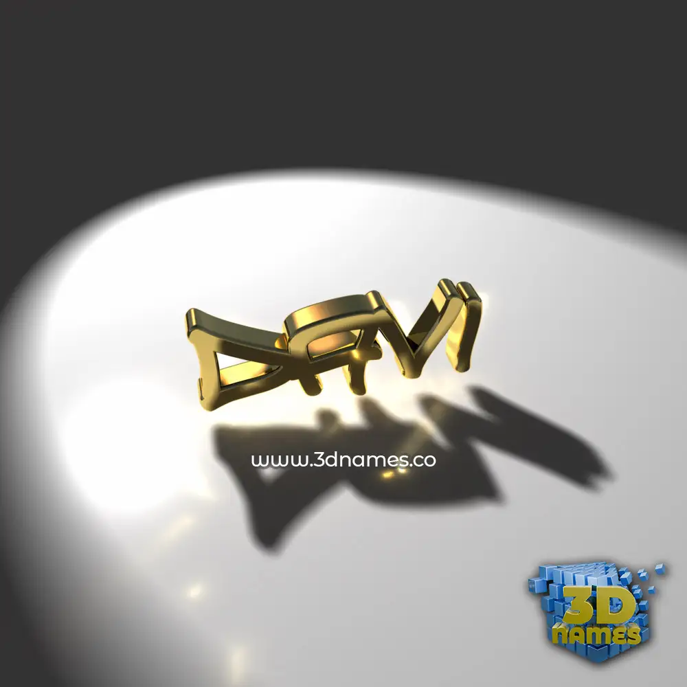 davi in Gold Shine style - 3D name wallpaper