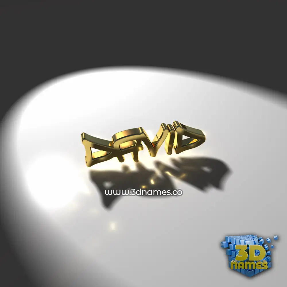 david in Gold Shine style - 3D name wallpaper