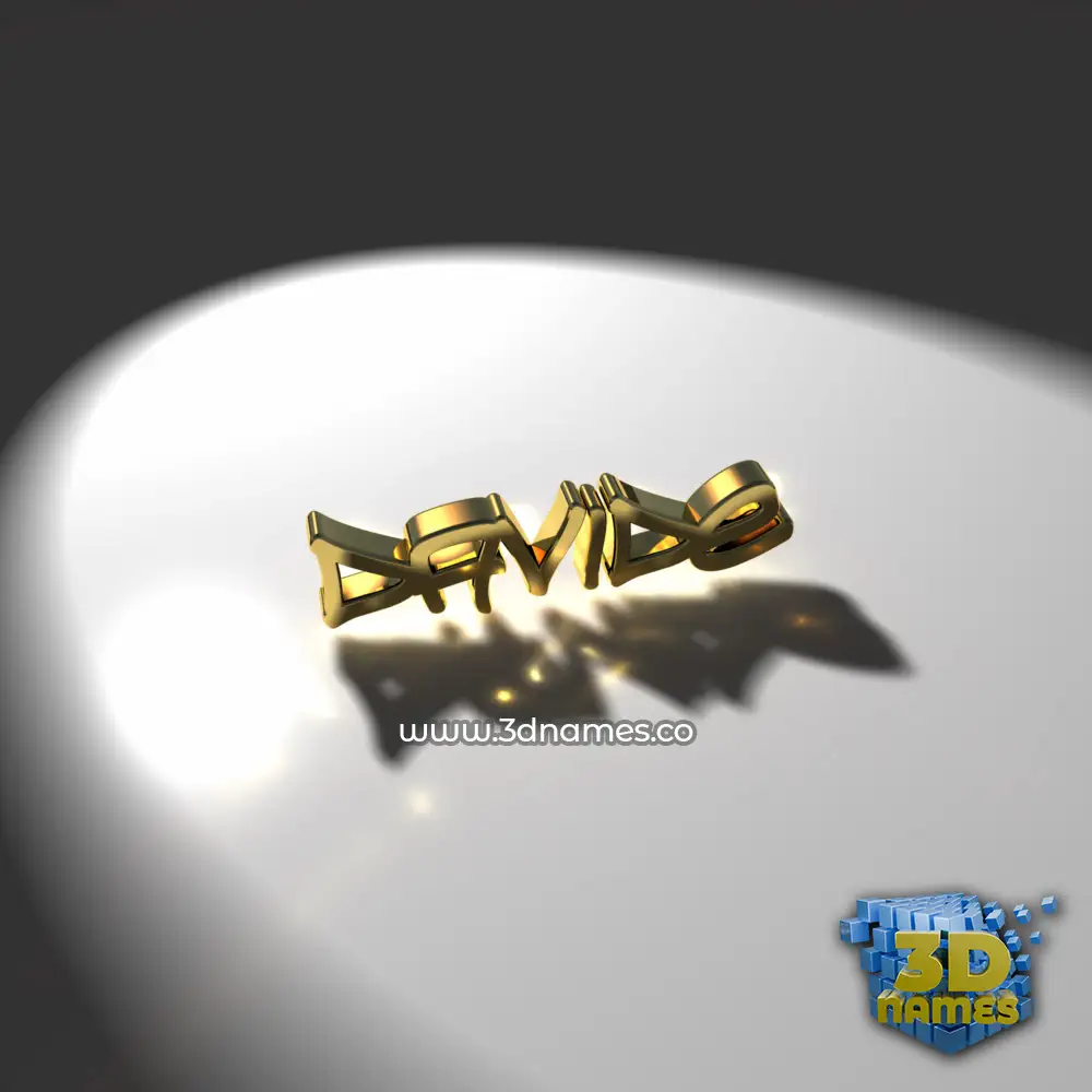 davide in Gold Shine style - 3D name wallpaper