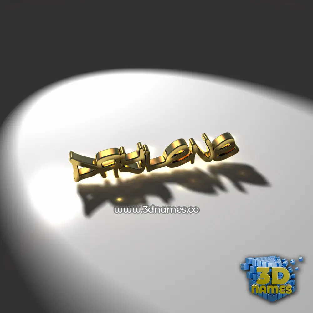 daylene in Gold Shine style - 3D name wallpaper