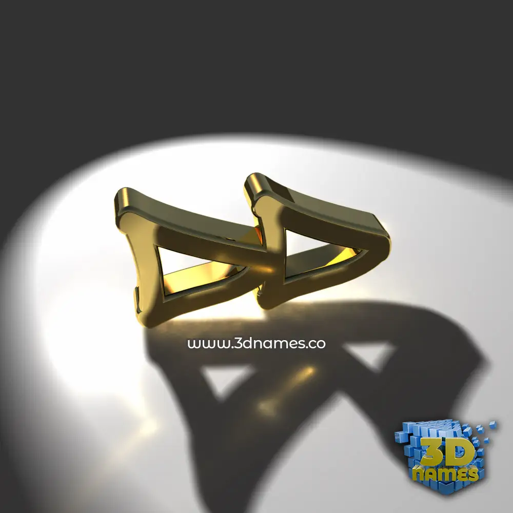 dd in Gold Shine style - 3D name wallpaper