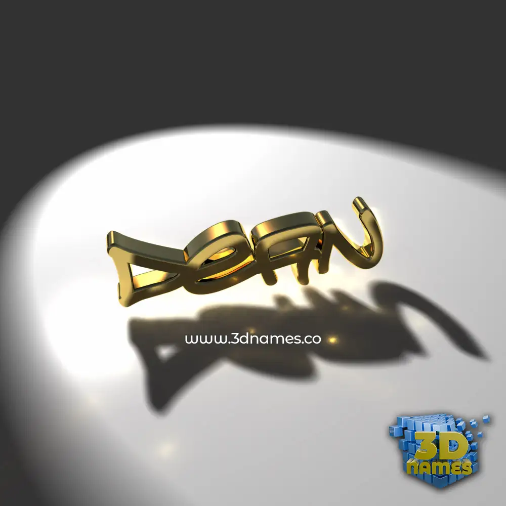 dean in Gold Shine style - 3D name wallpaper