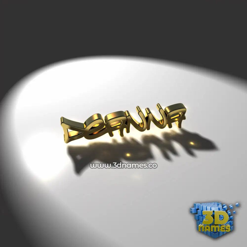 deanna in Gold Shine style - 3D name wallpaper