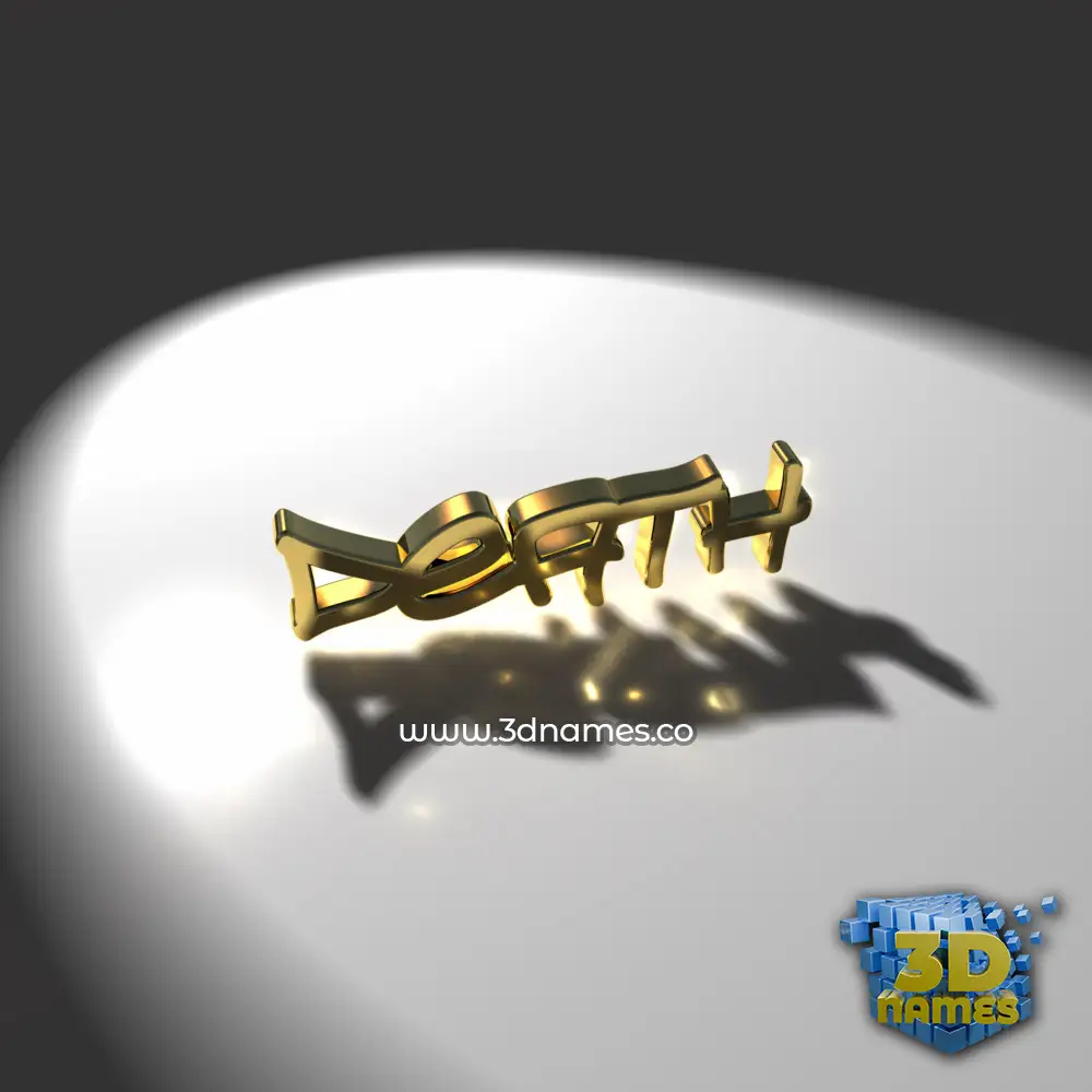 death in Gold Shine style - 3D name wallpaper