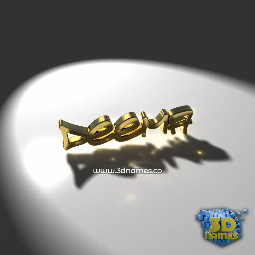 deema in Gold Shine style - 3D name wallpaper