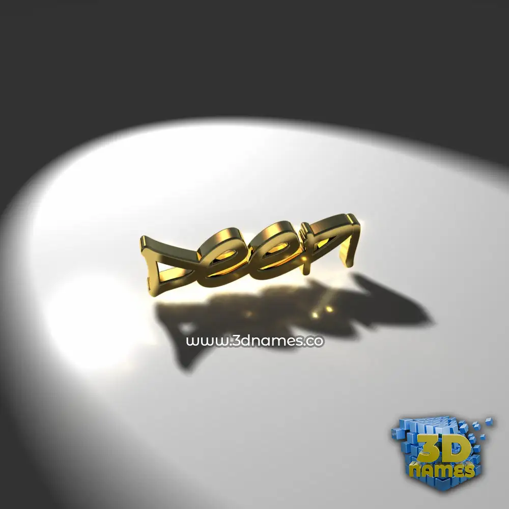 deepi in Gold Shine style - 3D name wallpaper