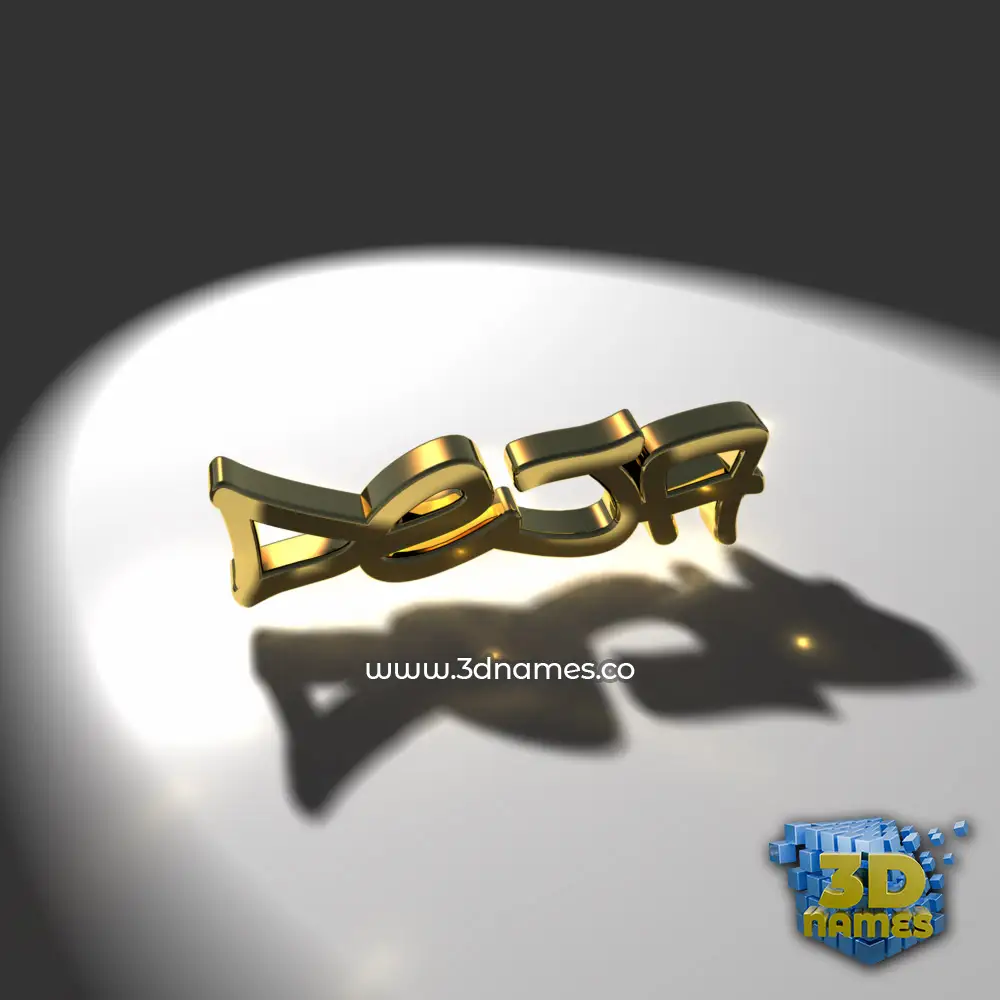 deja in Gold Shine style - 3D name wallpaper