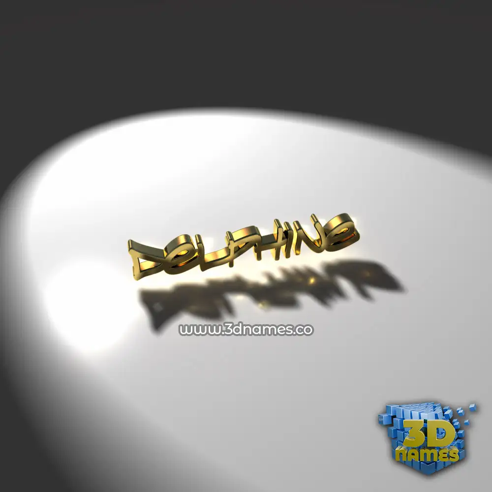 delphine in Gold Shine style - 3D name wallpaper