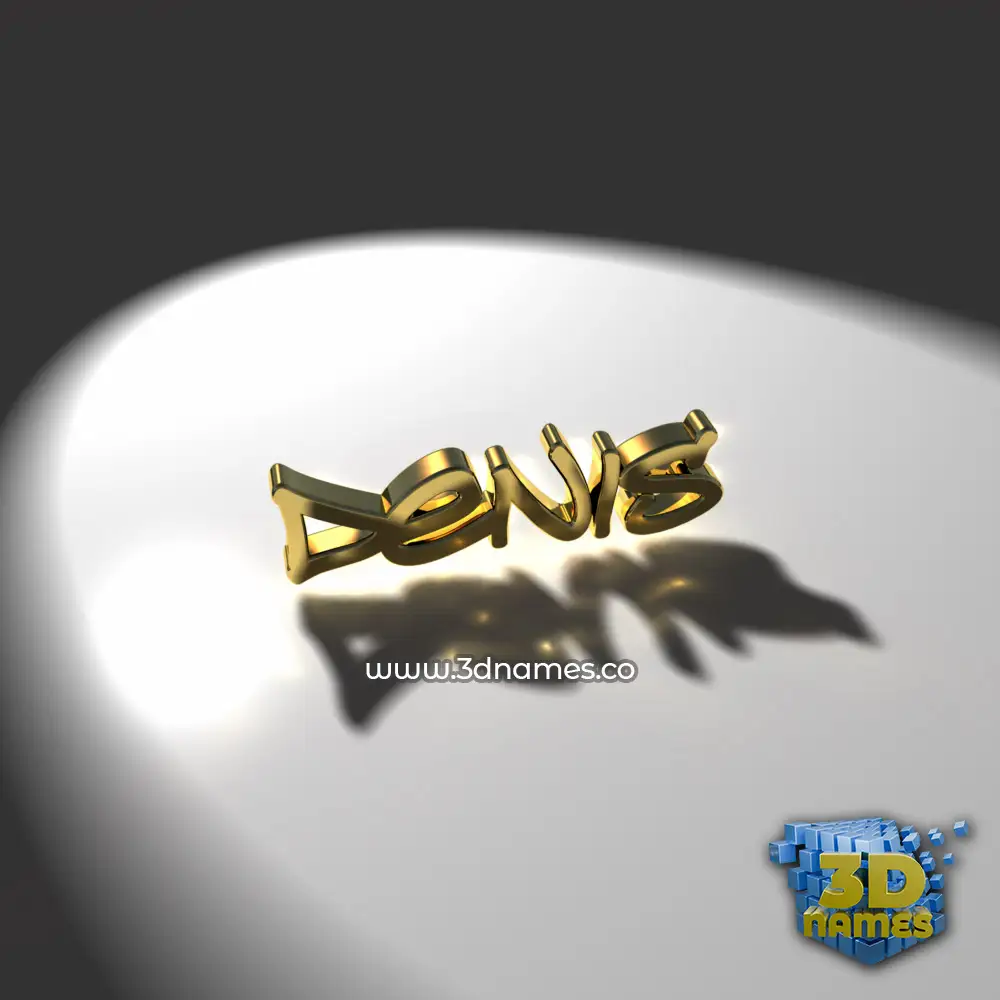 denis in Gold Shine style - 3D name wallpaper