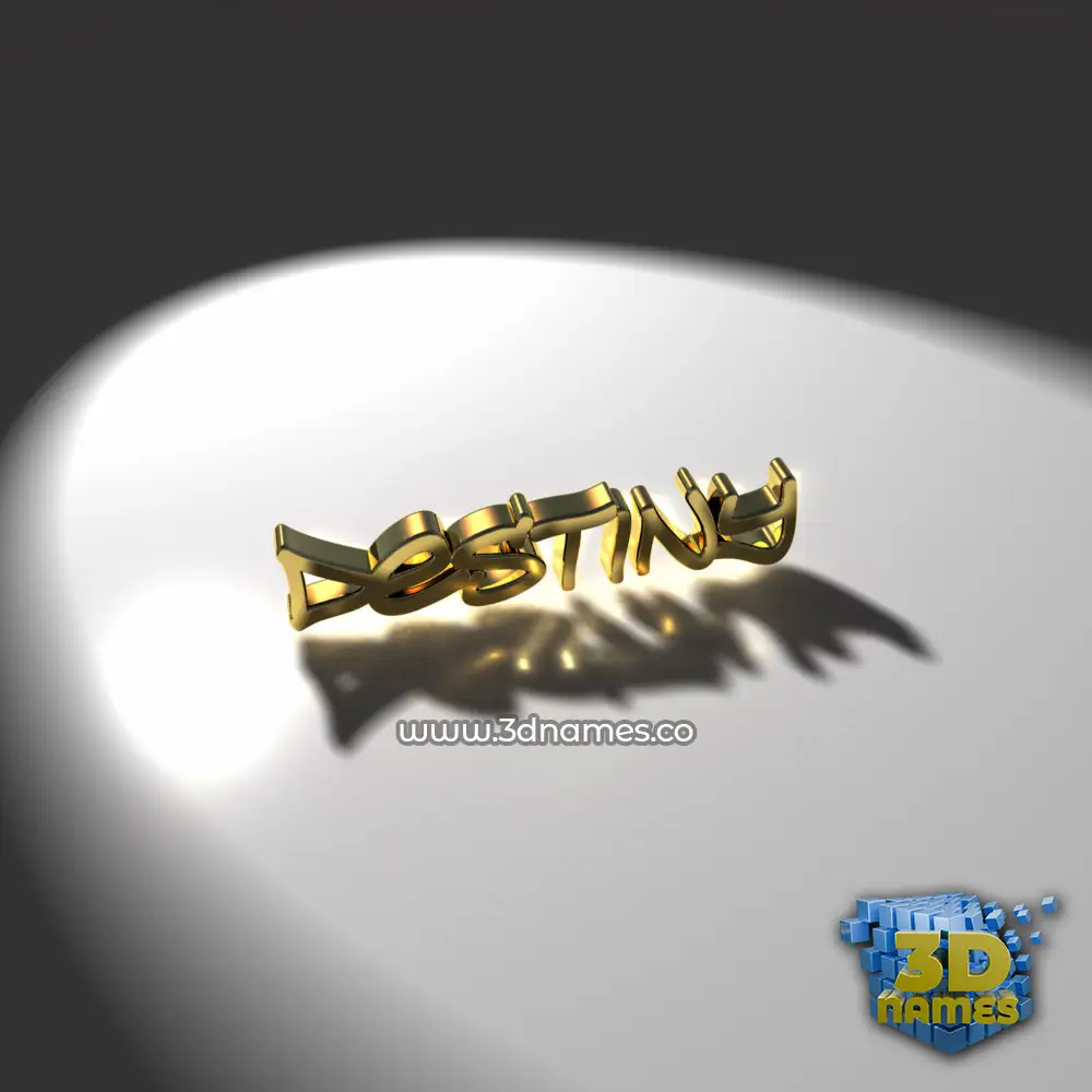 destiny in Gold Shine style - 3D name wallpaper