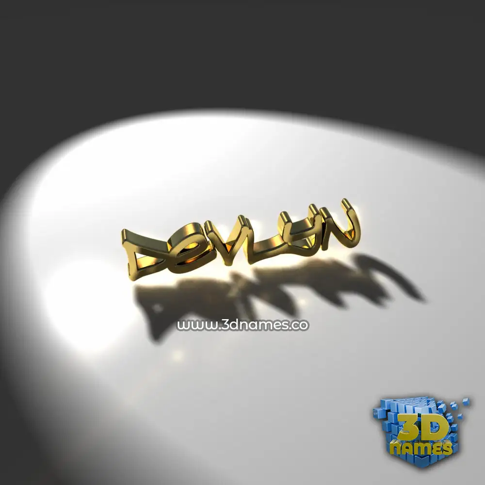 devlyn in Gold Shine style - 3D name wallpaper