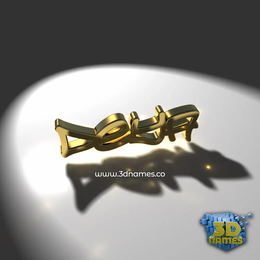 deya in Gold Shine style - 3D name wallpaper