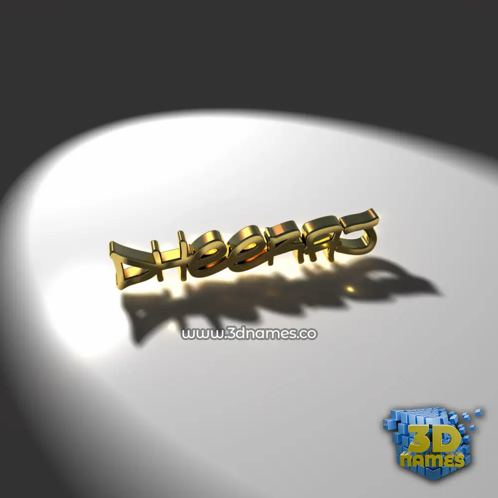 dheeraj in Gold Shine style - 3D name wallpaper