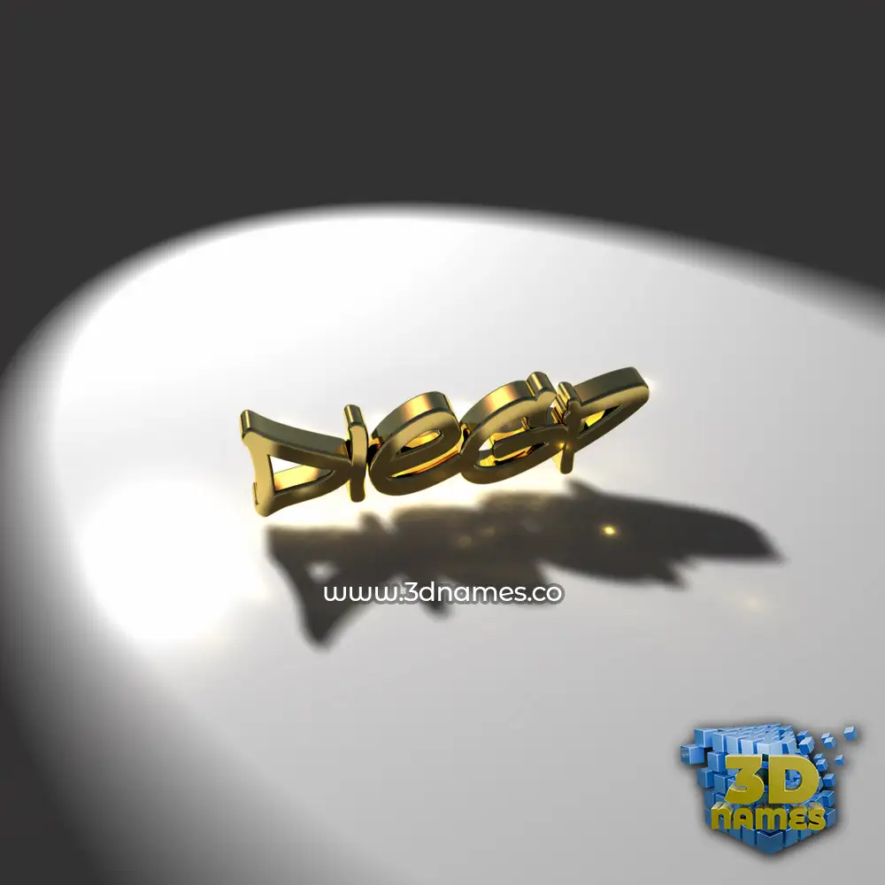 diegp in Gold Shine style - 3D name wallpaper