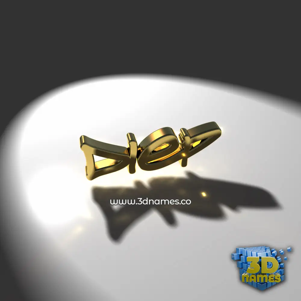diep in Gold Shine style - 3D name wallpaper
