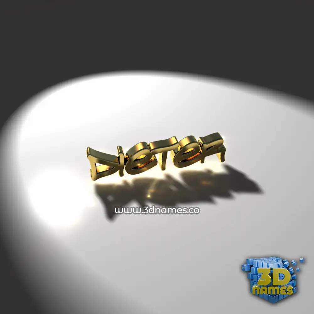 dieter in Gold Shine style - 3D name wallpaper