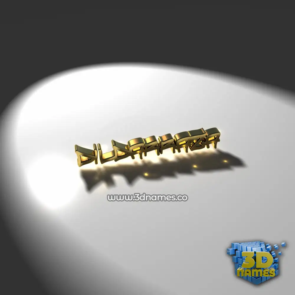 dildarraza in Gold Shine style - 3D name wallpaper
