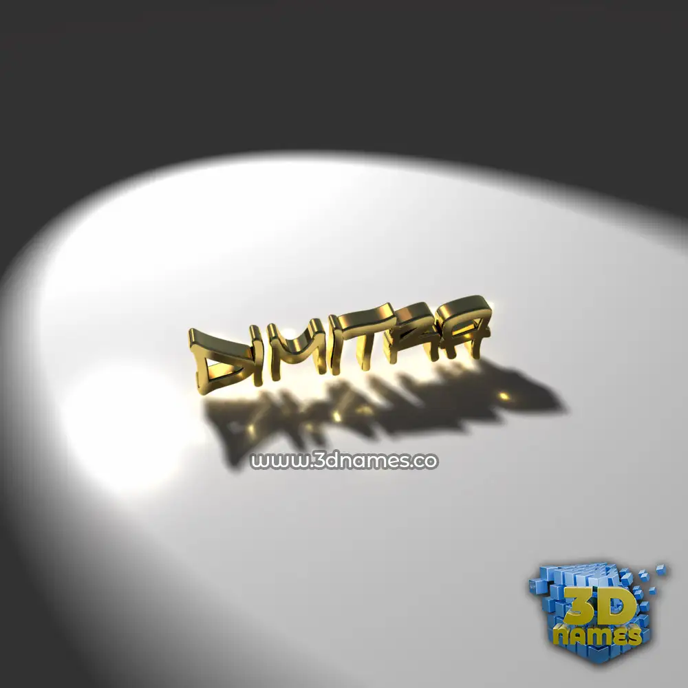 dimitra in Gold Shine style - 3D name wallpaper