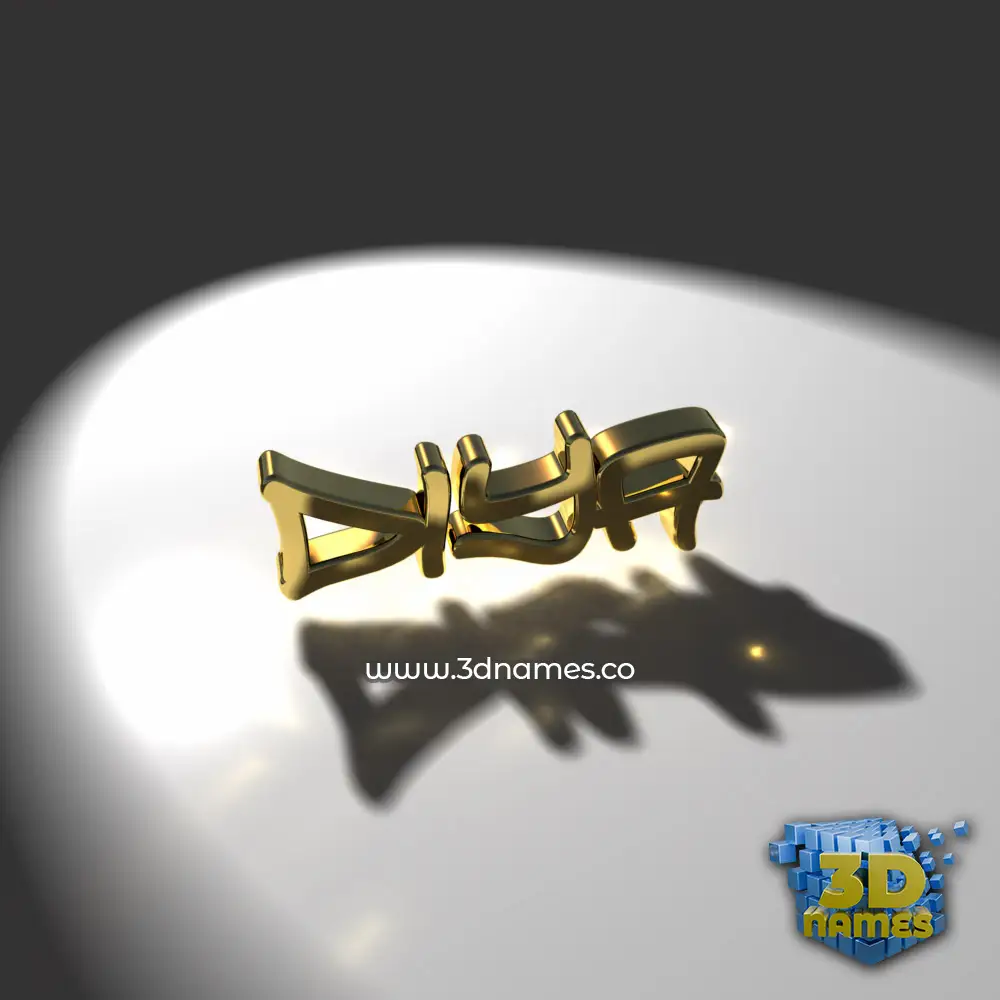 diya in Gold Shine style - 3D name wallpaper