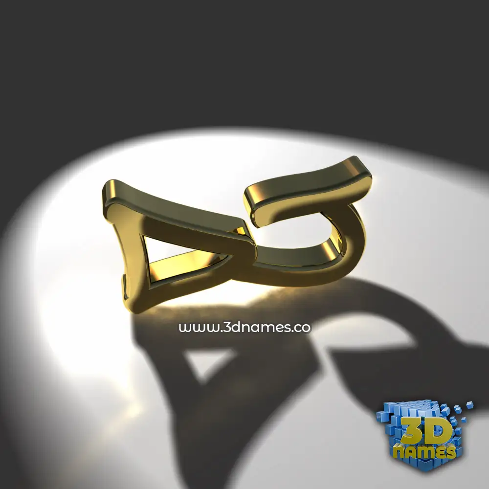 dj in Gold Shine style - 3D name wallpaper