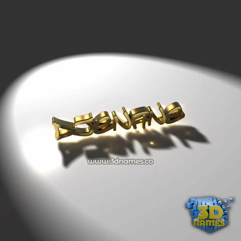 djenane in Gold Shine style - 3D name wallpaper