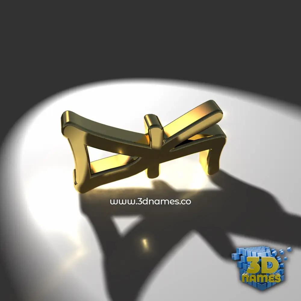 dk in Gold Shine style - 3D name wallpaper