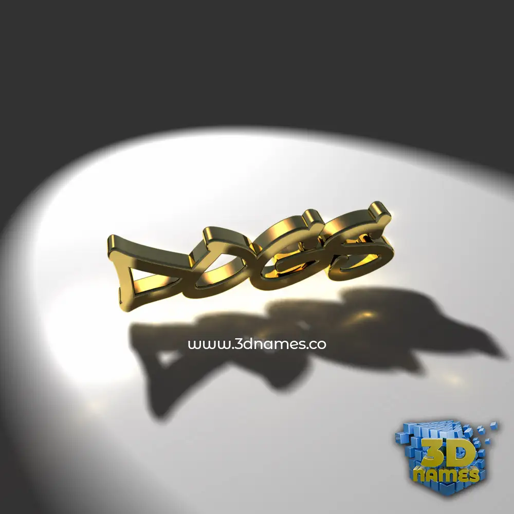 dogs in Gold Shine style - 3D name wallpaper