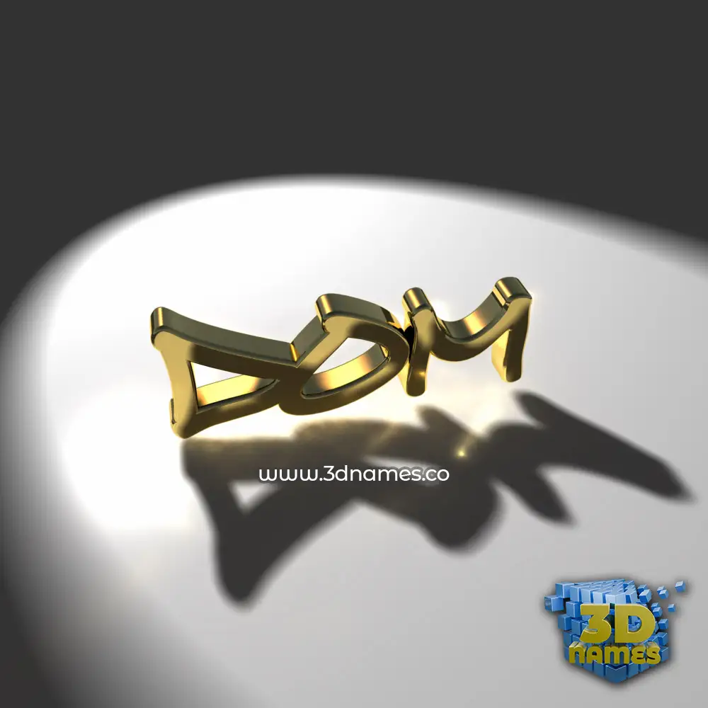 dom in Gold Shine style - 3D name wallpaper
