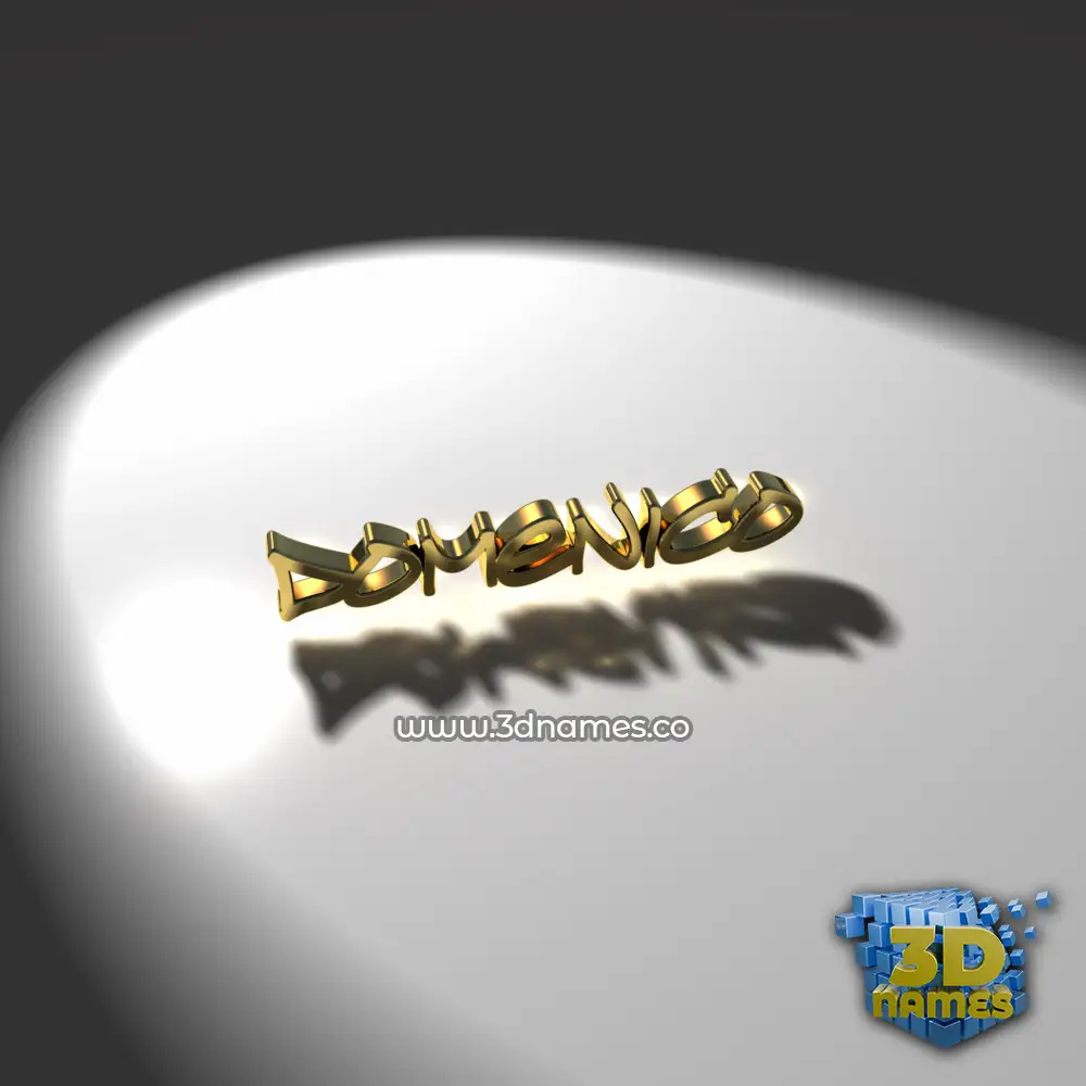 domenico in Gold Shine style - 3D name wallpaper