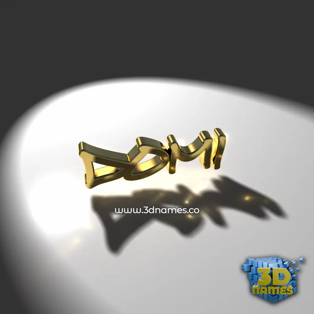 domi in Gold Shine style - 3D name wallpaper