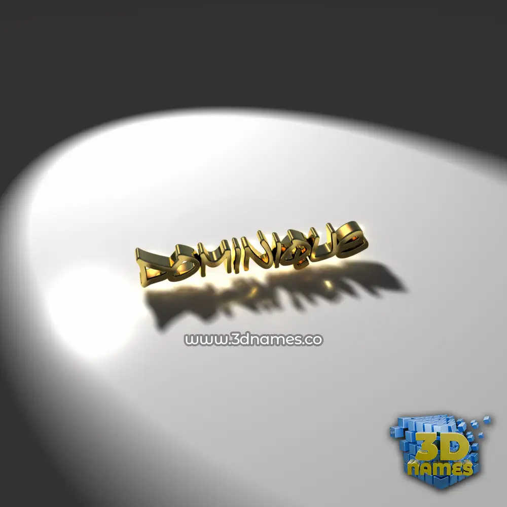 dominique in Gold Shine style - 3D name wallpaper