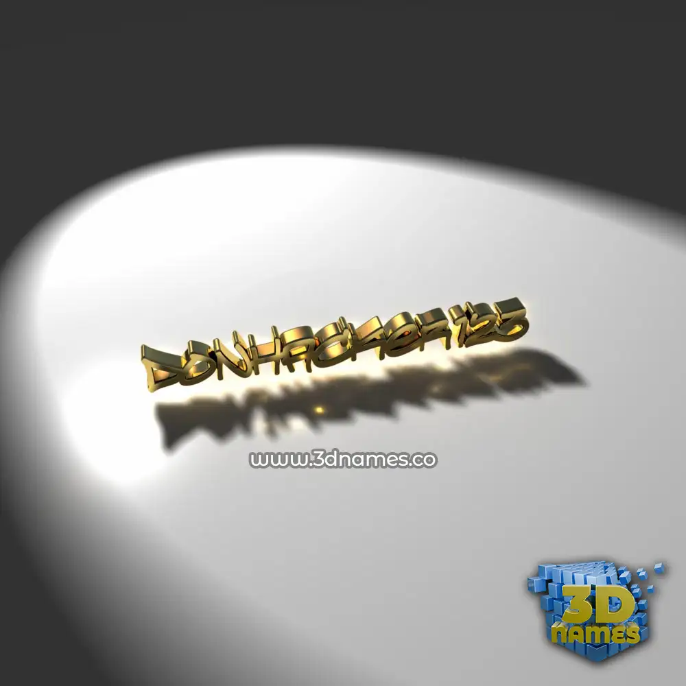 donhacker123 in Gold Shine style - 3D name wallpaper