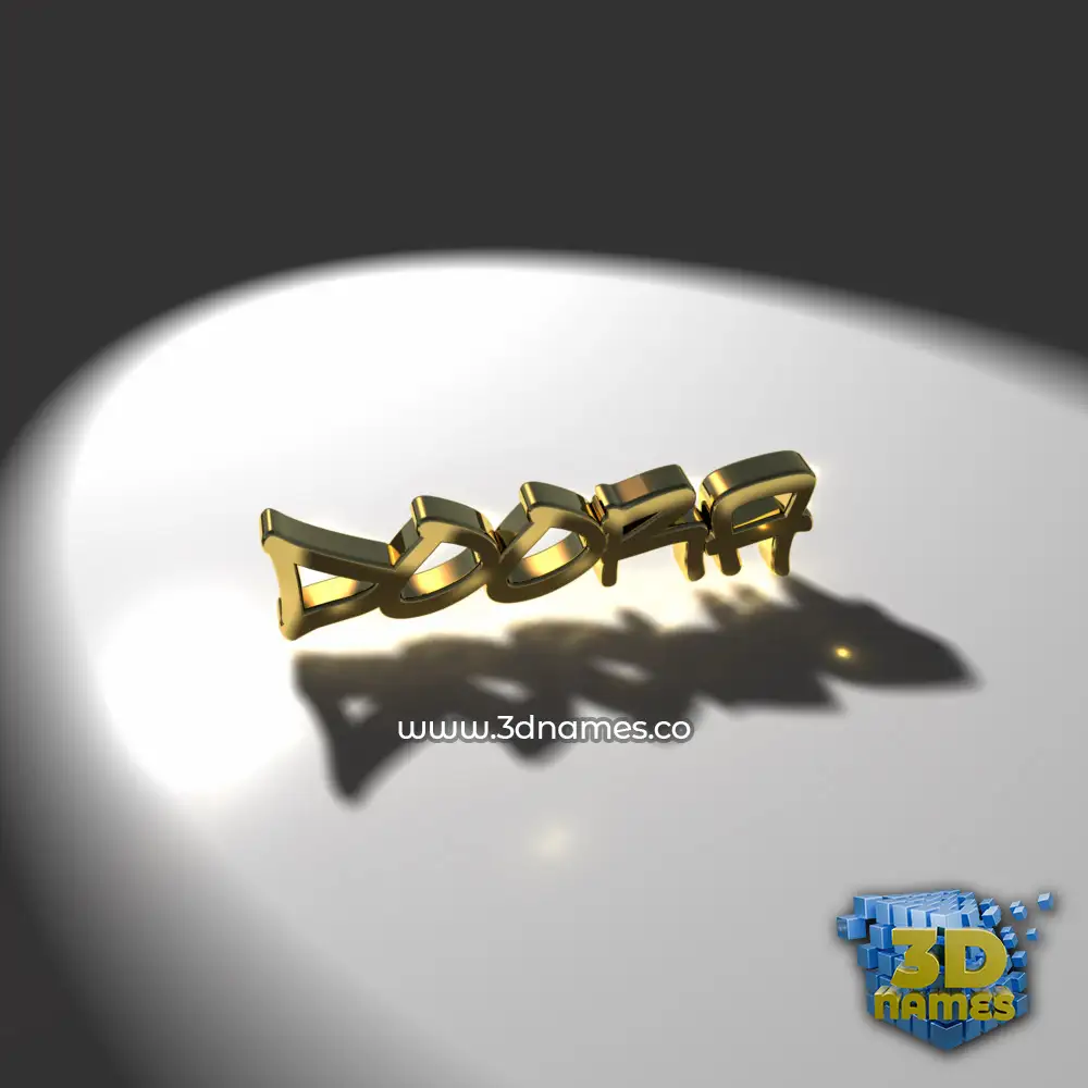 doora in Gold Shine style - 3D name wallpaper