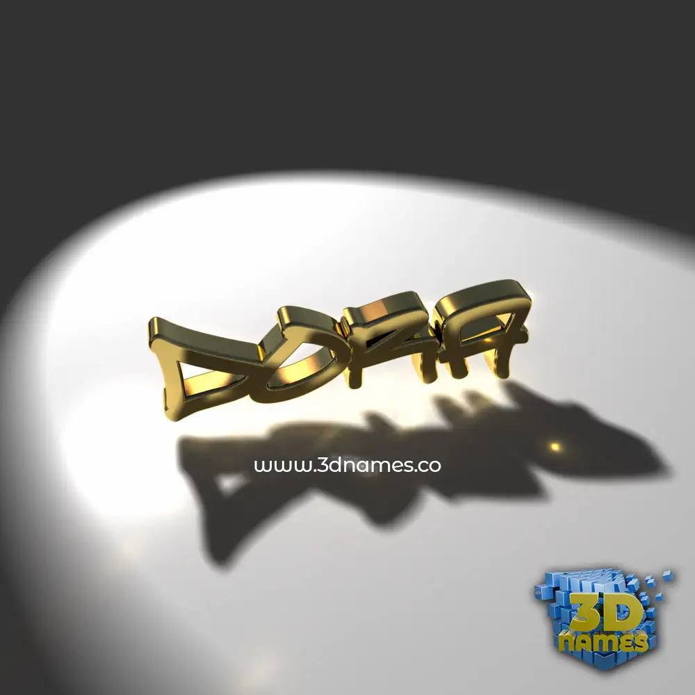 dora in Gold Shine style - 3D name wallpaper