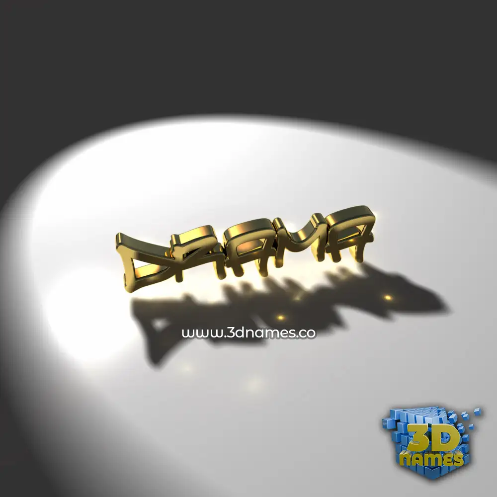 drama in Gold Shine style - 3D name wallpaper