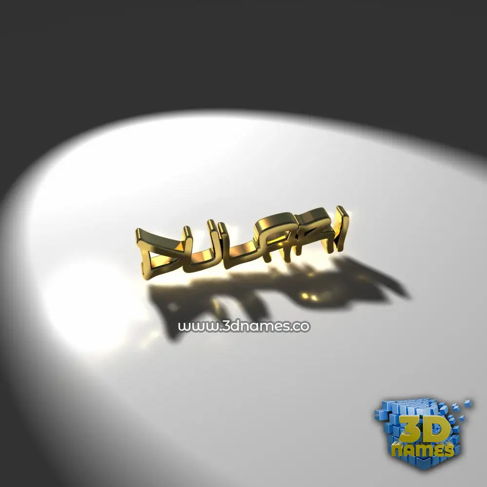 dulari in Gold Shine style - 3D name wallpaper