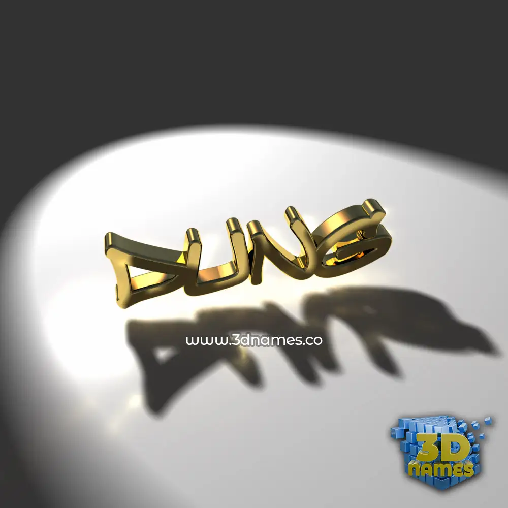 dung in Gold Shine style - 3D name wallpaper