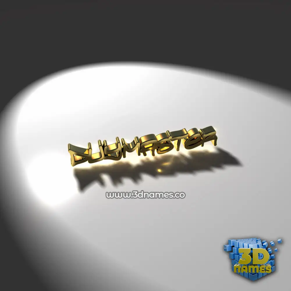 duymaster in Gold Shine style - 3D name wallpaper