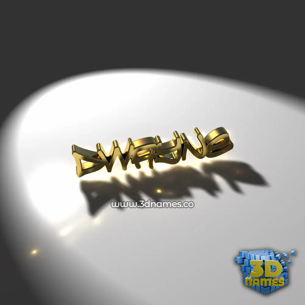 dwayne in Gold Shine style - 3D name wallpaper