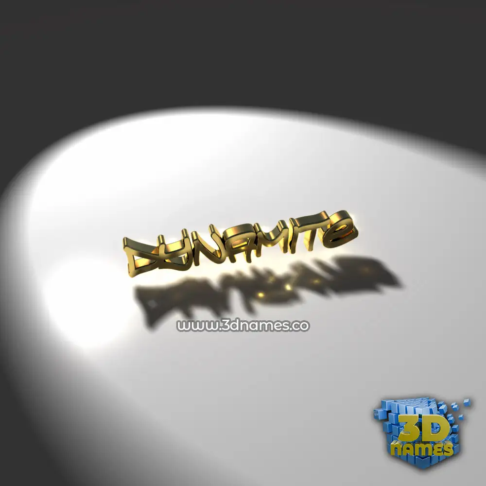dynamite in Gold Shine style - 3D name wallpaper