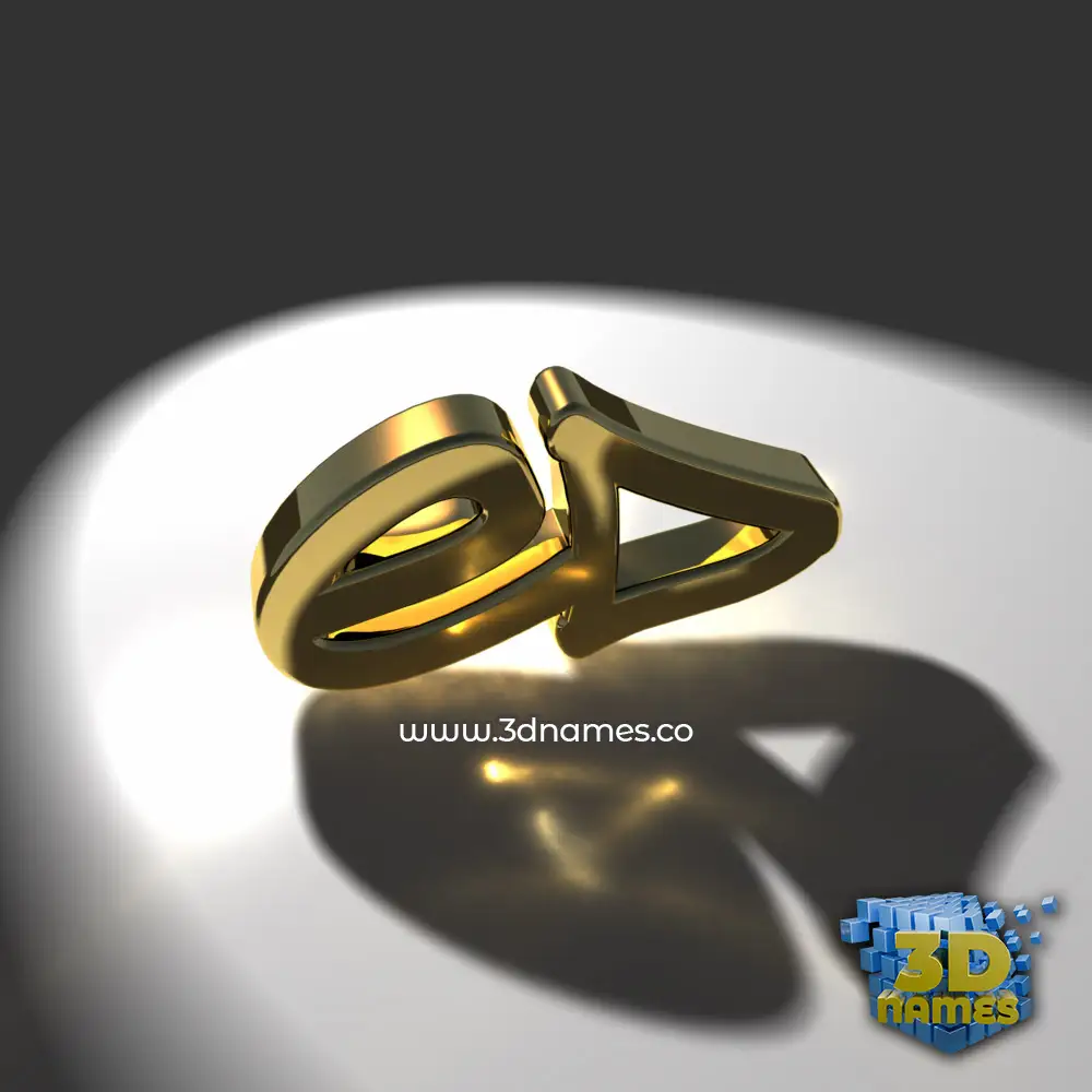 ed in Gold Shine style - 3D name wallpaper