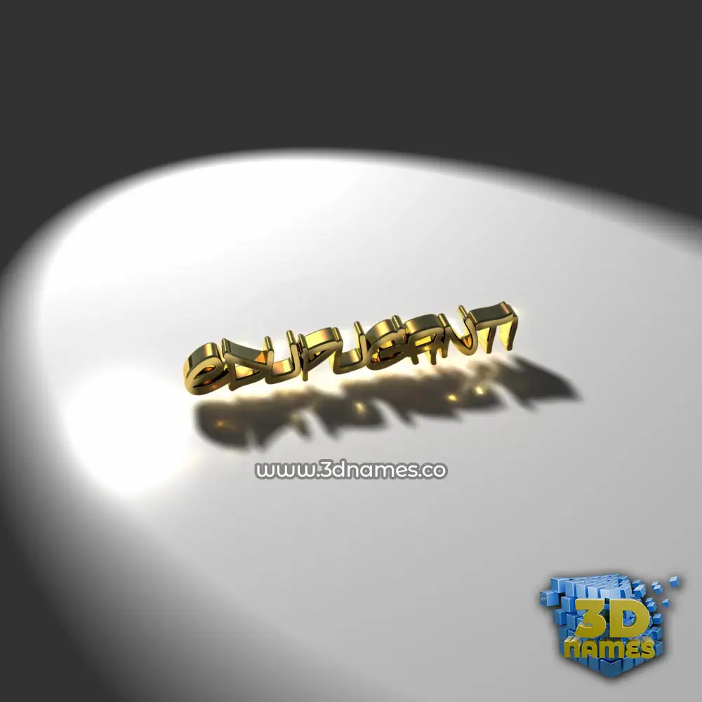 edupuganti in Gold Shine style - 3D name wallpaper