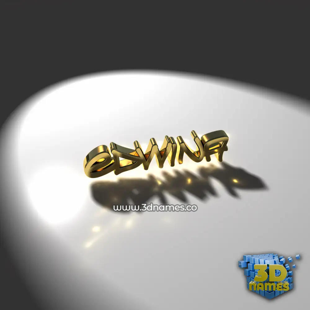 edwina in Gold Shine style - 3D name wallpaper