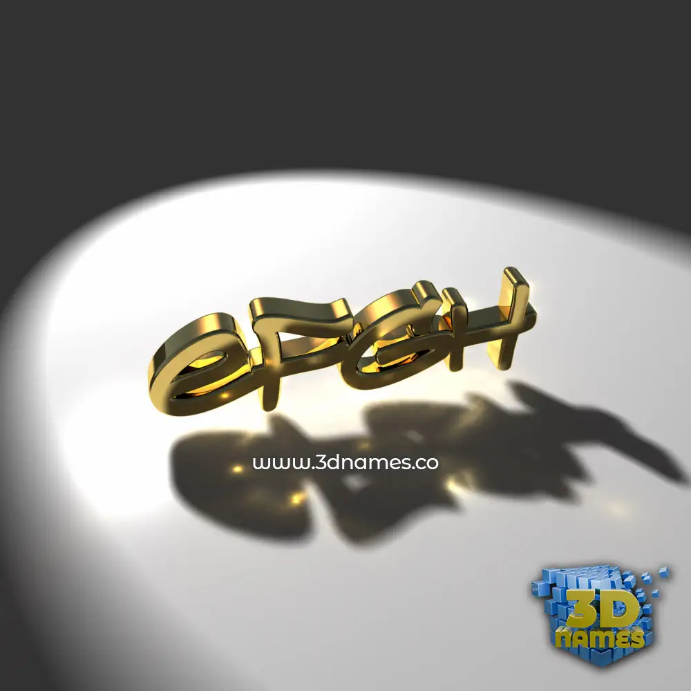 efgh in Gold Shine style - 3D name wallpaper