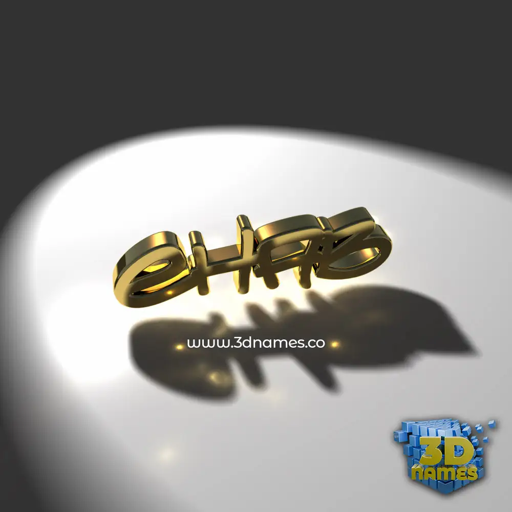 ehab in Gold Shine style - 3D name wallpaper