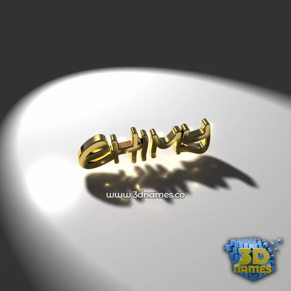 ehimy in Gold Shine style - 3D name wallpaper